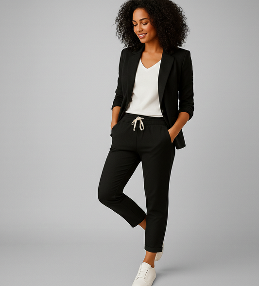 Dames Blazer- en Pantalonset Elinara – Elegant Getailleerd Pak