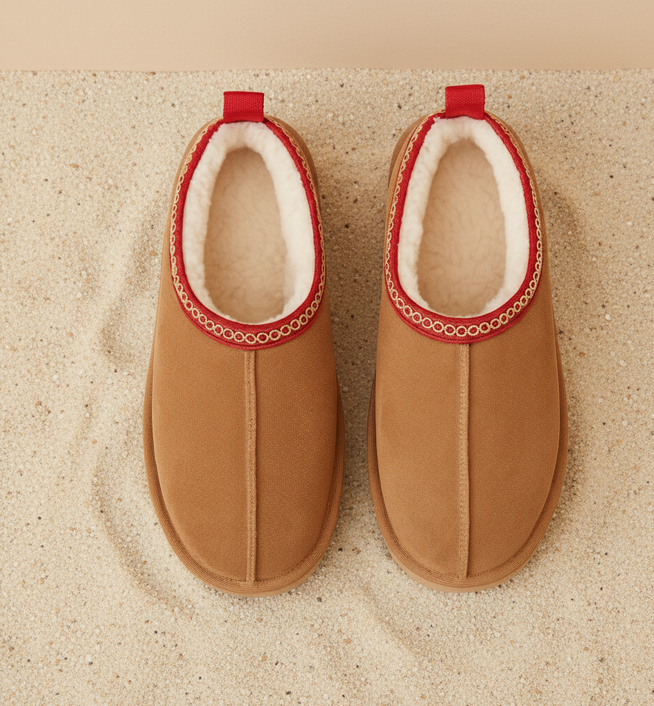 Pluche Platform Pantoffels Dames voor Binnen en Buiten