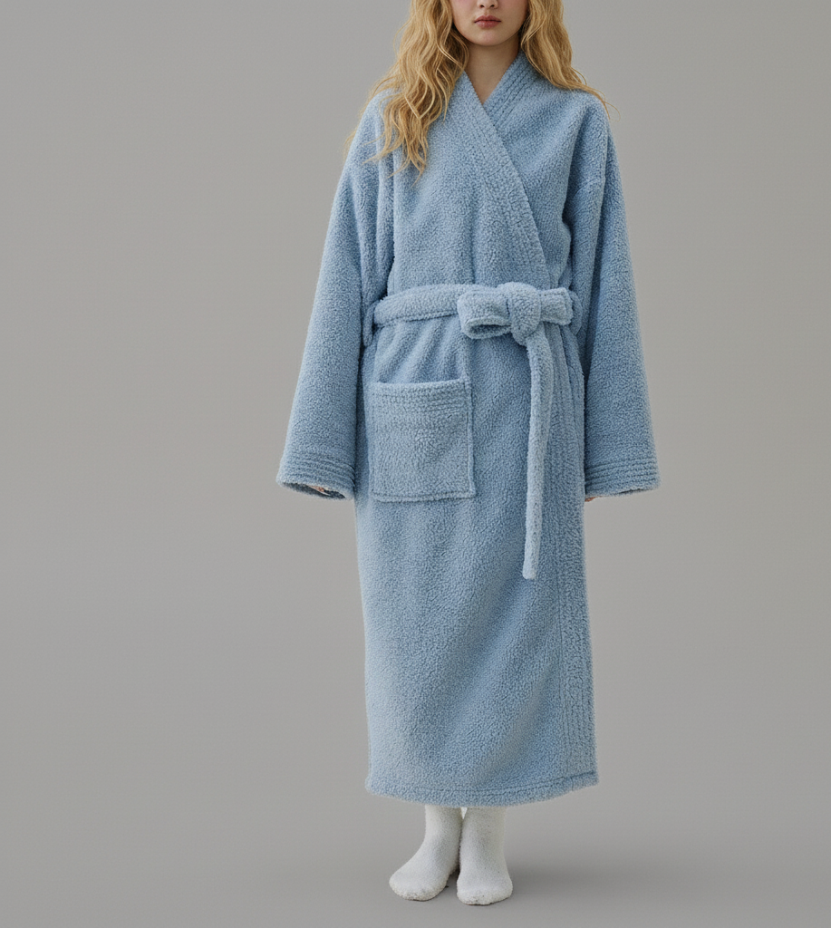 CozyKim Dames Badjas van Dikke Fleece – Warm en Luxe Comfort