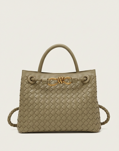 Vlechtique Luxe Handtas Dames – Handgevlochten Schoudertas