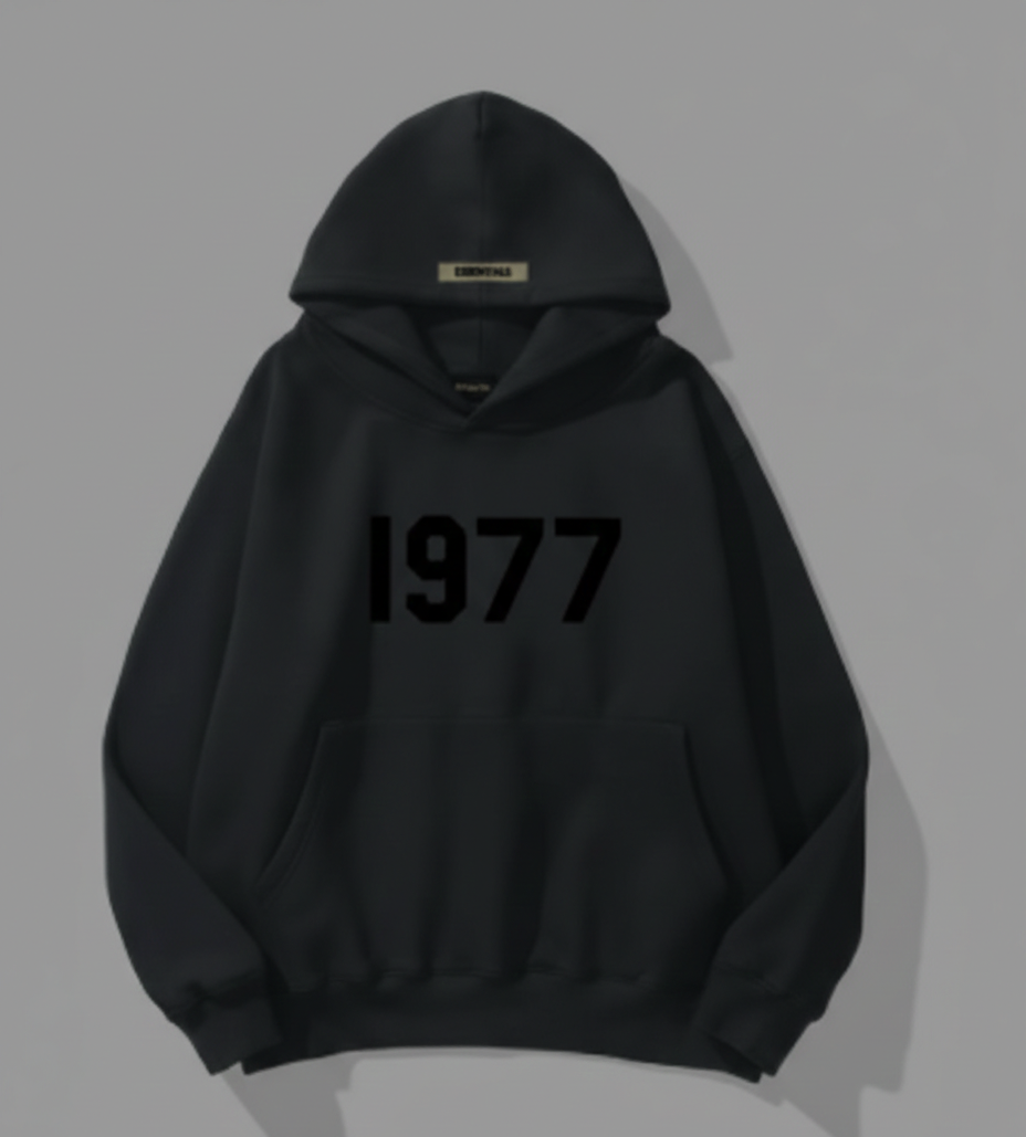 Retro77 Streetwear Hoodie met Loose Fit en Warme Voering