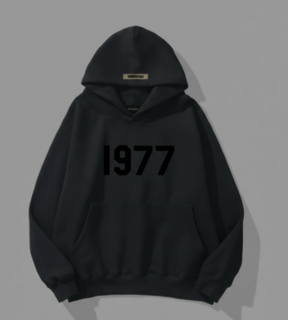 Retro77 Streetwear Hoodie met Loose Fit en Warme Voering