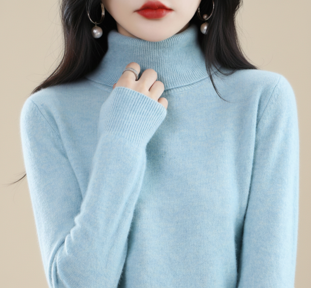 Aurora Zachte Cashmere Coltrui voor Dames – Luxe & Comfort