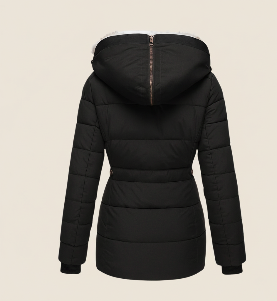 Warme Dames Winterjas NoorLuxe – Elegante jas met zachte bontvoering