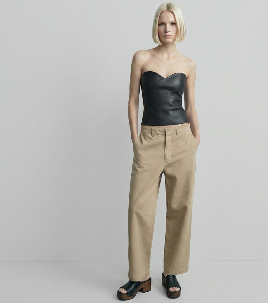 Lunéa strapless metallic damestop glanzende party top chic