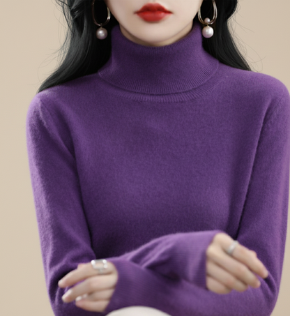 Aurora Zachte Cashmere Coltrui voor Dames – Luxe & Comfort