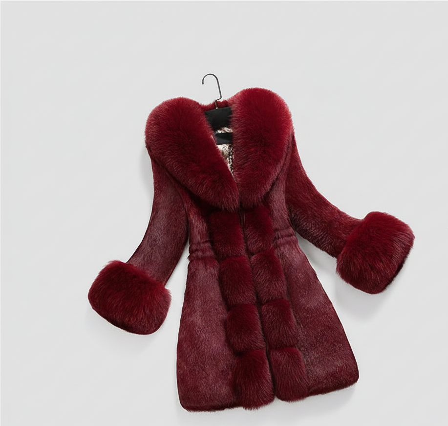 Aurélienne Luxe Winterjas – Elegante Kraag en Warme Manchetten