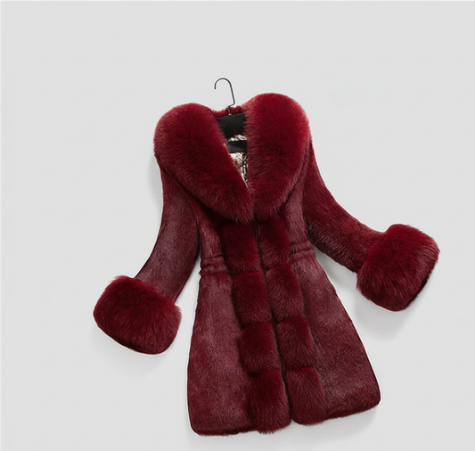 Aurélienne Luxe Winterjas – Elegante Kraag en Warme Manchetten