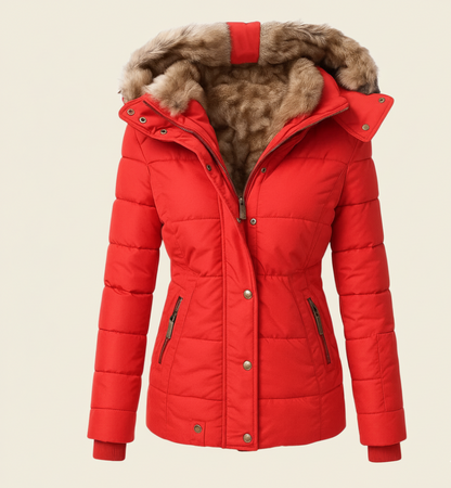Warme Dames Winterjas NoorLuxe – Elegante jas met zachte bontvoering