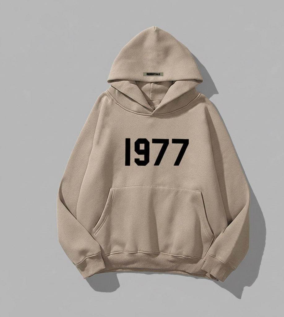 Retro77 Streetwear Hoodie met Loose Fit en Warme Voering