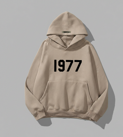 Retro77 Streetwear Hoodie met Loose Fit en Warme Voering