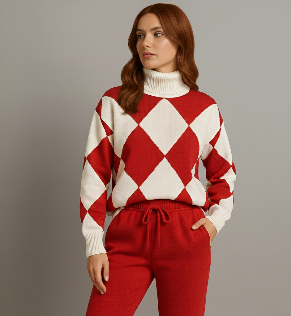 Comfortabel Damespak “Liora” – Trui & Joggingbroek Set