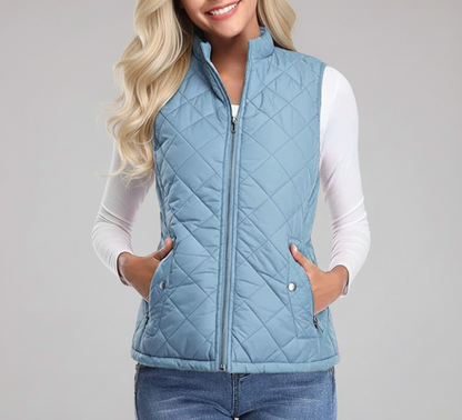 Nova Dames Gewatteerde Bodywarmer met Opstaande Kraag