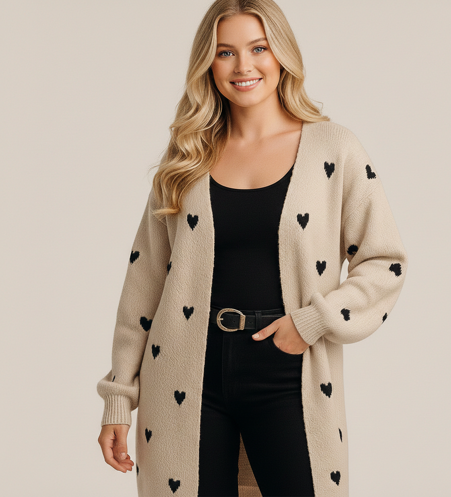 Hartdetail Damesvest Comfort – Elegant, Zacht en Tijdloos Design