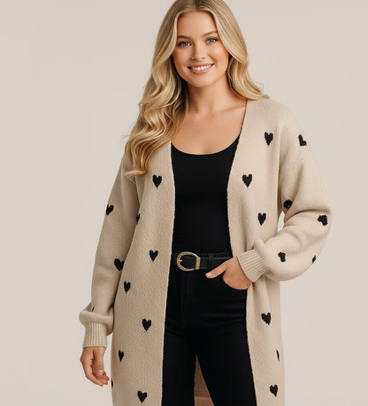 Hartdetail Damesvest Comfort – Elegant, Zacht en Tijdloos Design