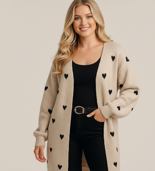 Hartdetail Damesvest Comfort – Elegant, Zacht en Tijdloos Design