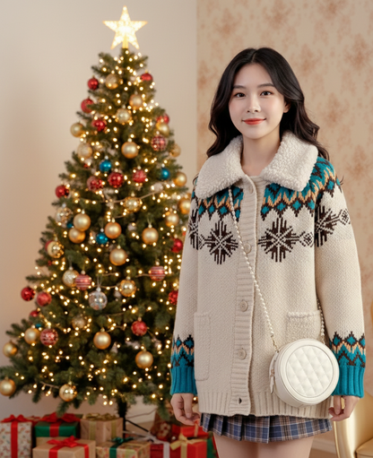 Knus Wintervest Dames met Fleece Kraag en Noorse Details