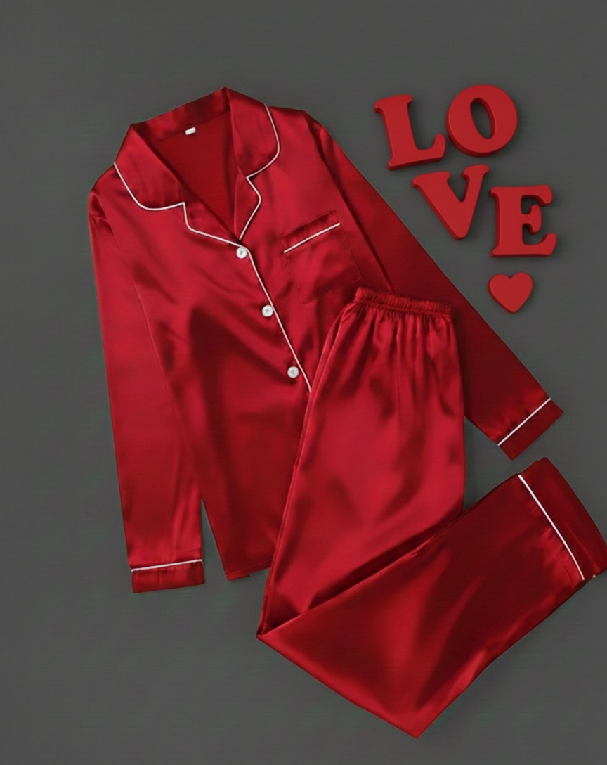 Tove™ Luxe Satijnen Damespyjama Set – Elegant & Comfortabel