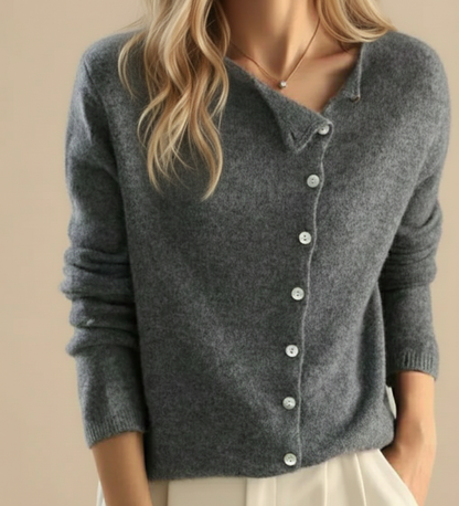 Elviora Elegant Damesvest van Wolmix voor Herfst en Winter