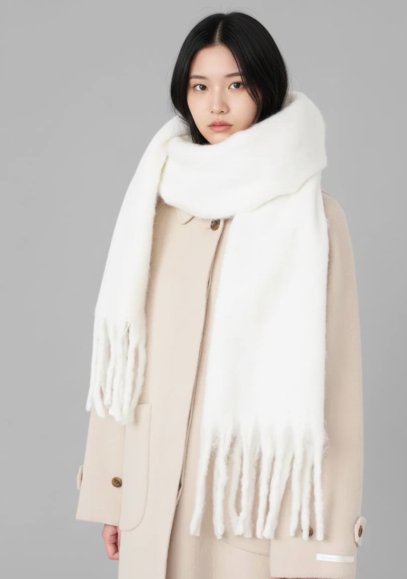 Luxe Winteromslag ZachteWarmte Sjaal voor Dames – Elegante Grote Sjaal