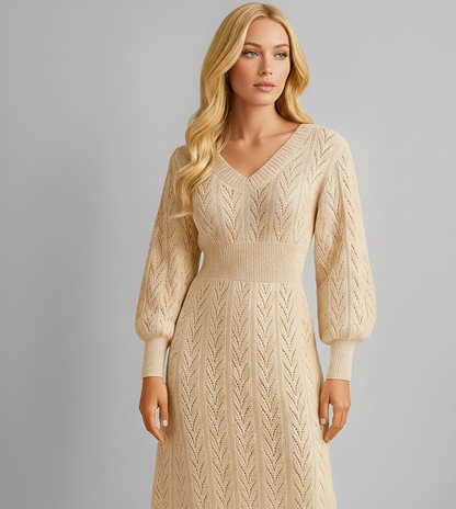 Lente-Zomer Gebreide Jurk “Marisa” voor Dames – Vrouwelijk & Comfortabel