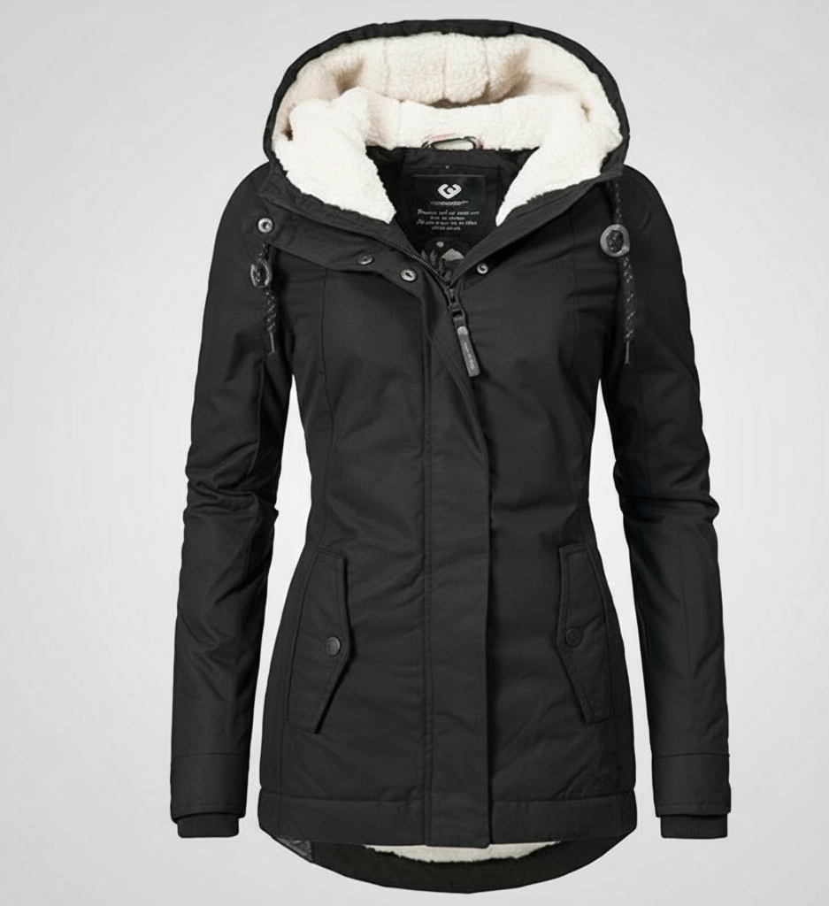 Nordica Dames Winterjas – Warme Fleecevoering en Capuchon