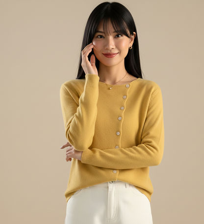 Elviora Elegant Damesvest van Wolmix voor Herfst en Winter