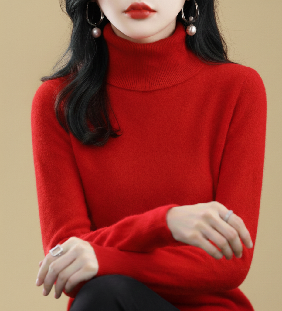 Aurora Zachte Cashmere Coltrui voor Dames – Luxe & Comfort