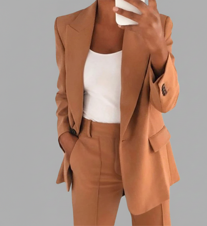 Valencia Dames Blazer en Pantalon Set voor Zakelijke Looks