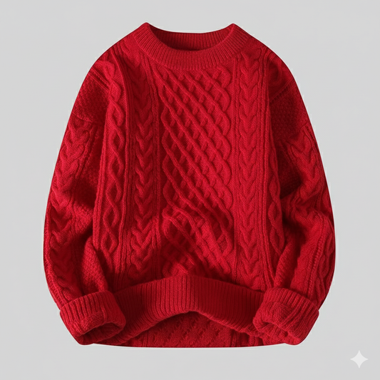 ComfortKabel Unisex Gebreide Trui met Ronde Hals