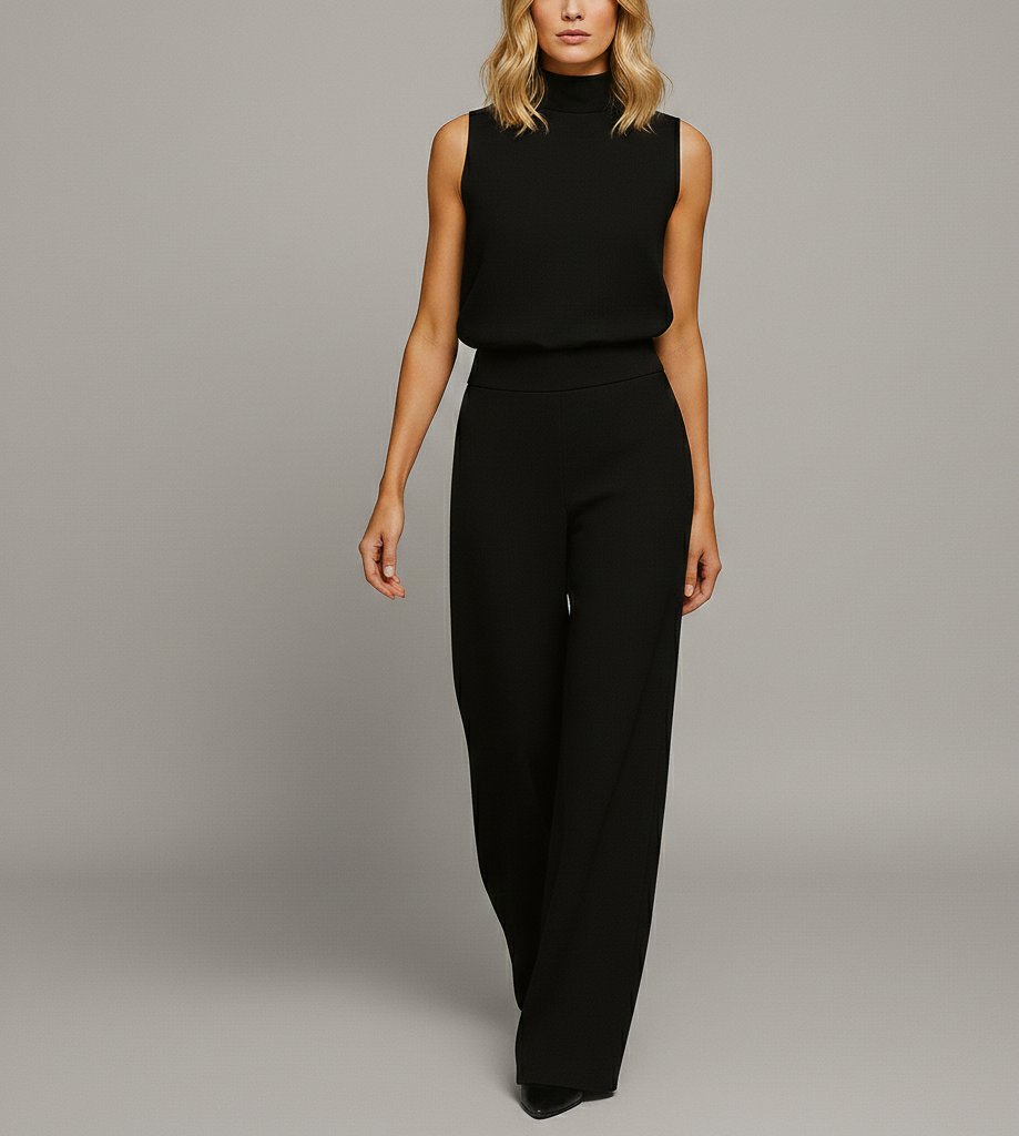 StrikSilhouet elegante dames jumpsuit met halterhals