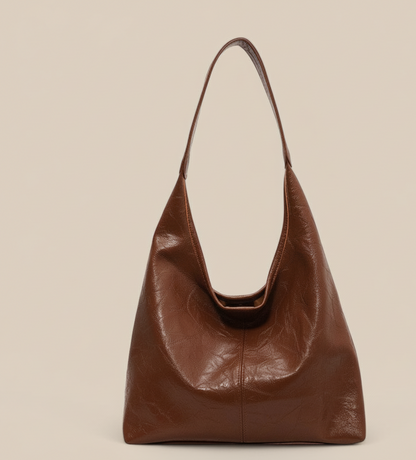 RetroVibe Leren Shopper Dames – Ruime Vintage Schoudertas