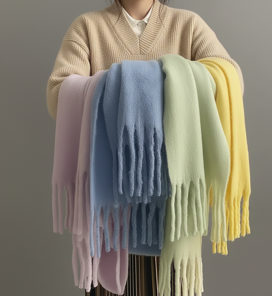 Luxe Winteromslag ZachteWarmte Sjaal voor Dames – Elegante Grote Sjaal