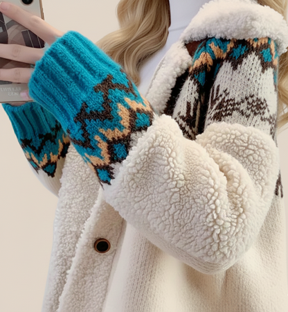 Knus Wintervest Dames met Fleece Kraag en Noorse Details