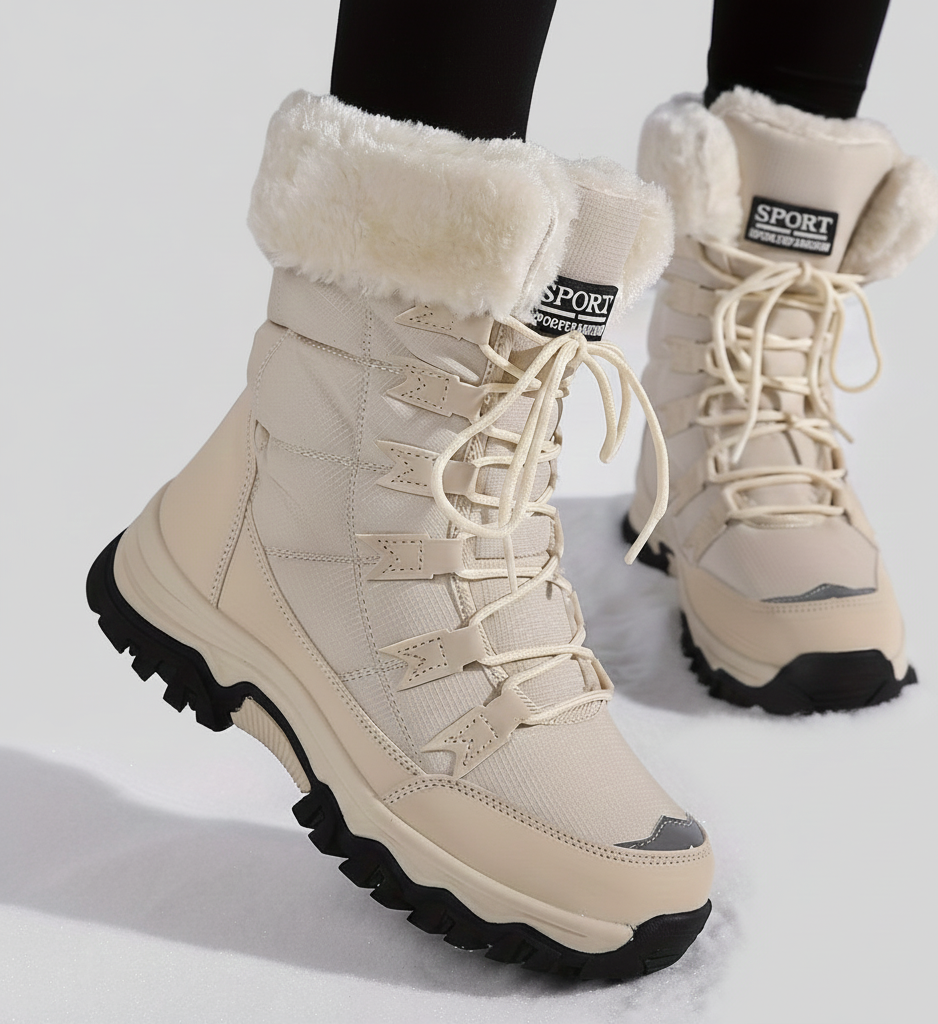 Nordica WarmteLaarzen – gevoerde dames winterlaarzen met antislipzool