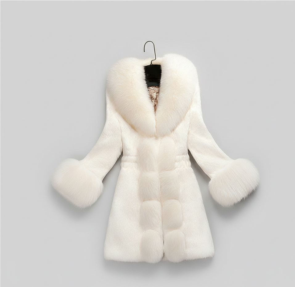 Aurélienne Luxe Winterjas – Elegante Kraag en Warme Manchetten