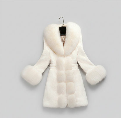 Aurélienne Luxe Winterjas – Elegante Kraag en Warme Manchetten