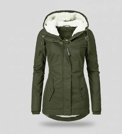 Nordica Dames Winterjas – Warme Fleecevoering en Capuchon