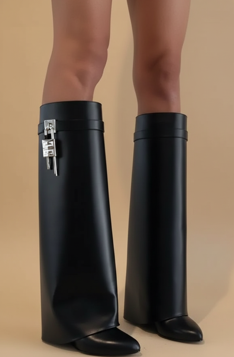 NoirElevate Dameslaarzen met Verborgen Sleehak en Elegant Design