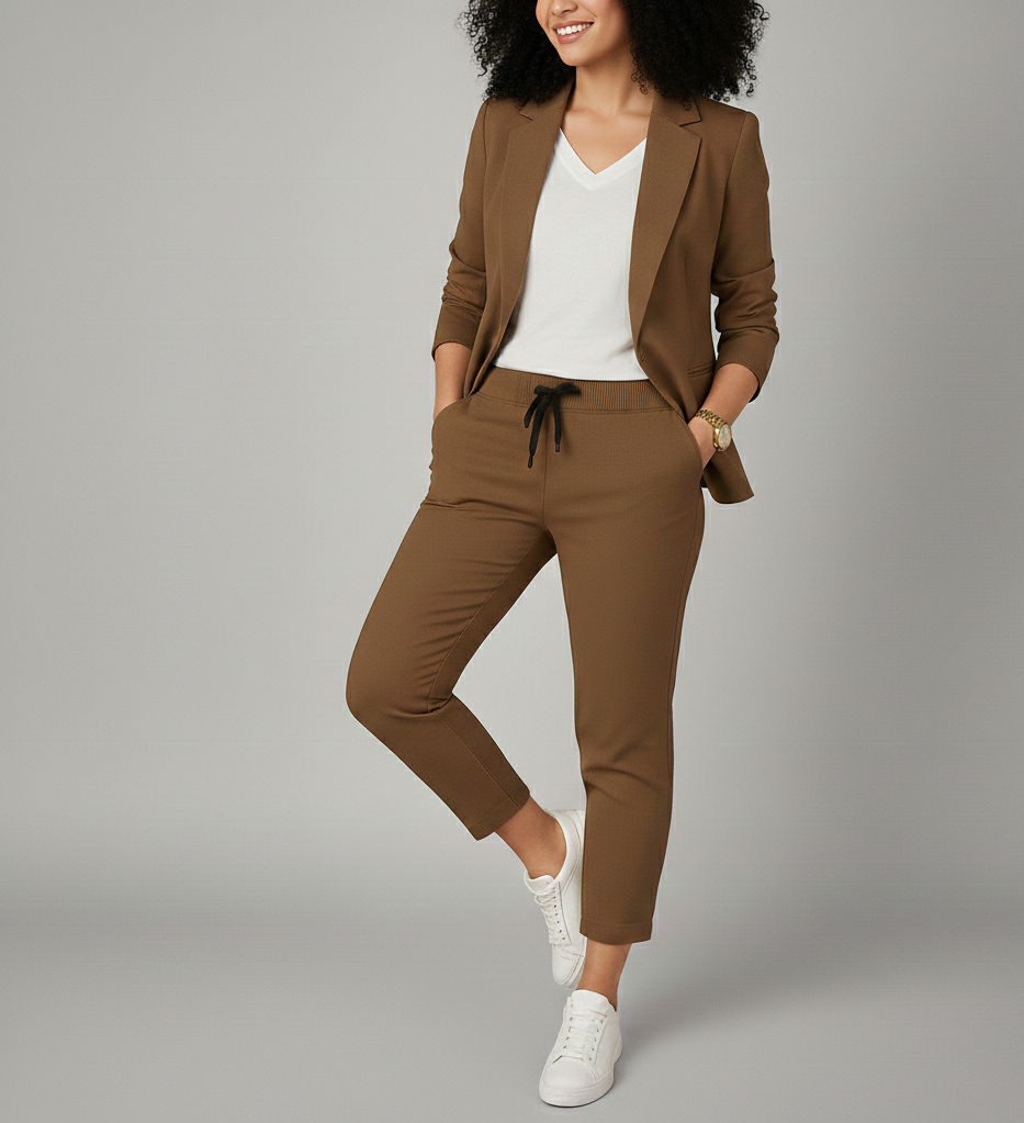 Dames Blazer- en Pantalonset Elinara – Elegant Getailleerd Pak