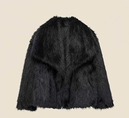 FluweelWarm Lange Faux Fur Damesjas voor Stijl en Comfort