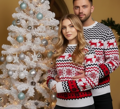 Noordwinter Match Kersttrui Unisex – Nordic Feesttrui voor Duo’s