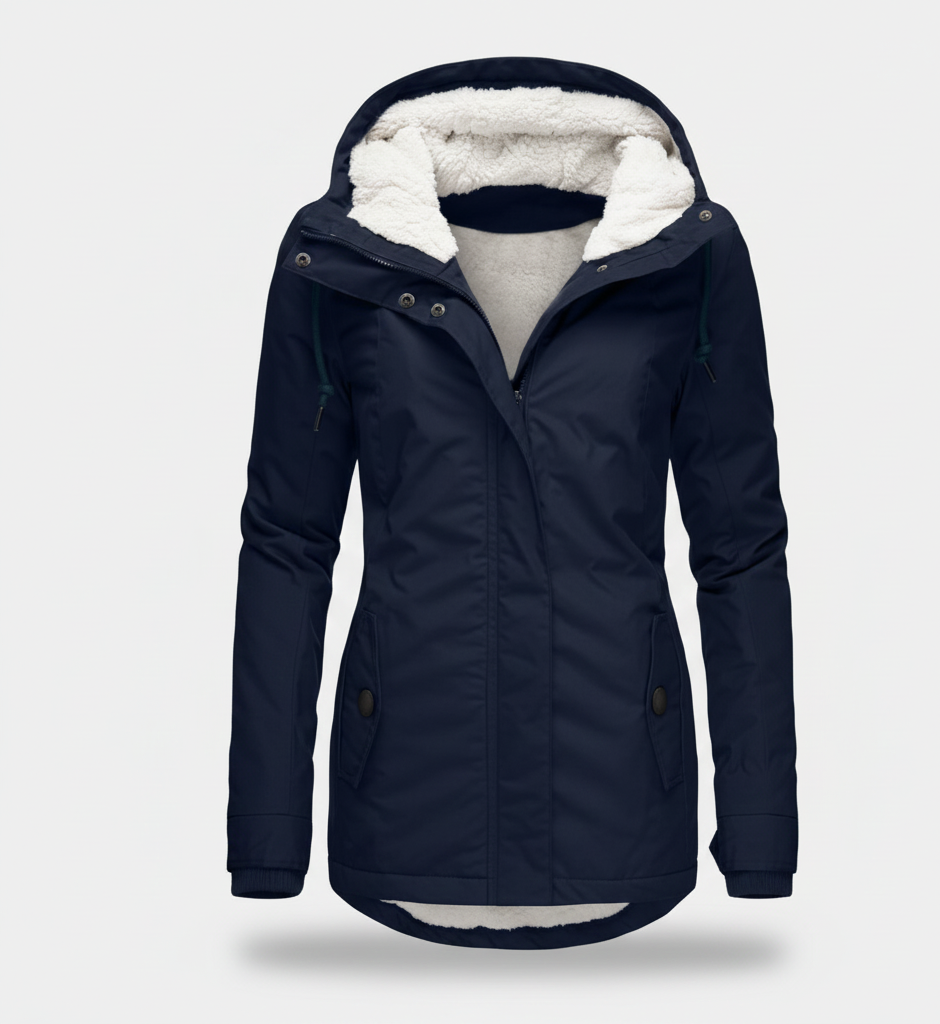 Nordica Dames Winterjas – Warme Fleecevoering en Capuchon