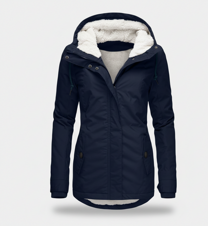 Nordica Dames Winterjas – Warme Fleecevoering en Capuchon