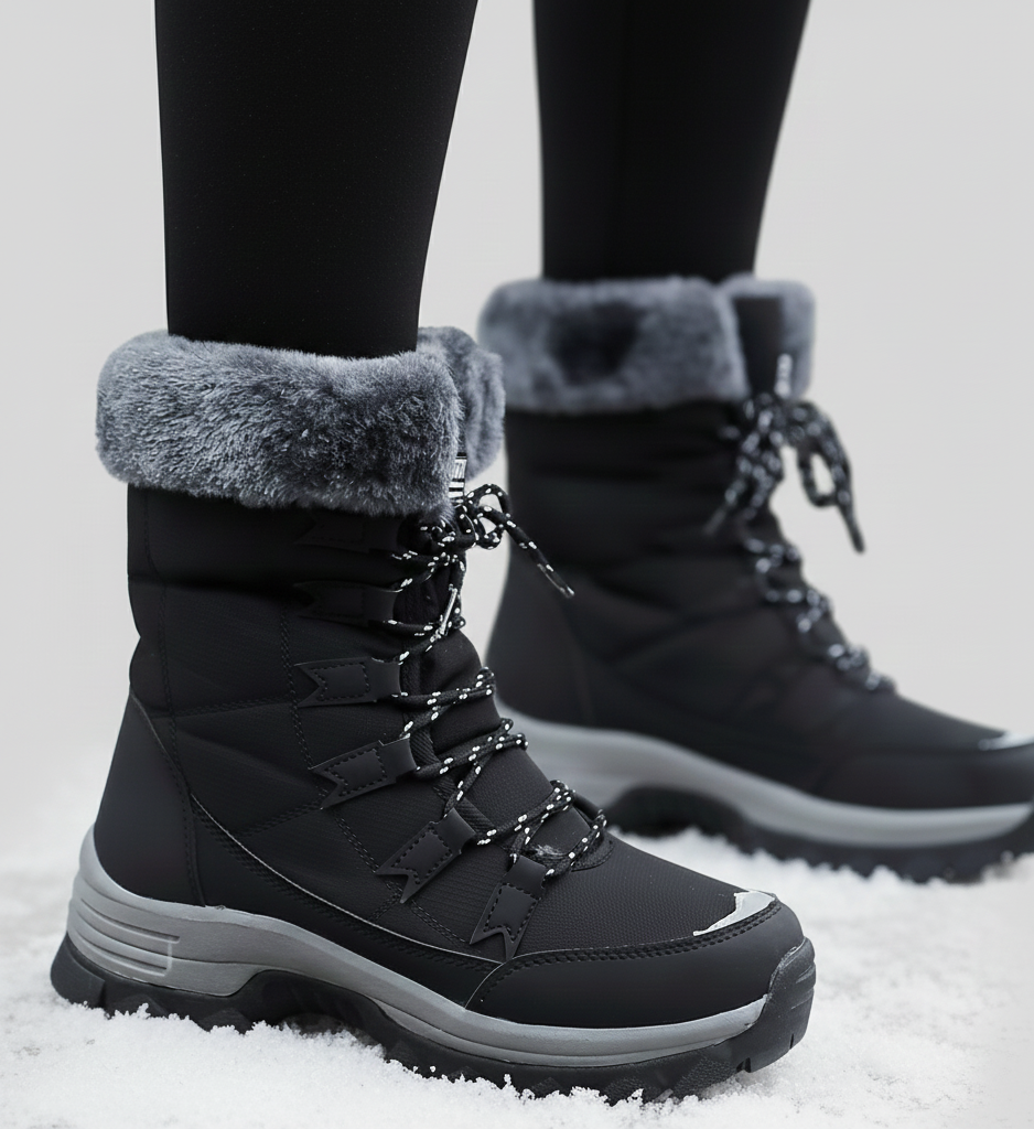 Nordica WarmteLaarzen – gevoerde dames winterlaarzen met antislipzool