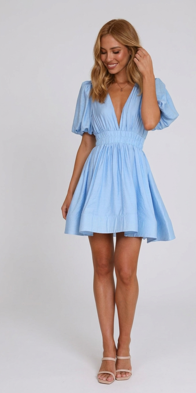 Dames Mini Jurk met Luchtige Pasvorm en Zomerse Stijl