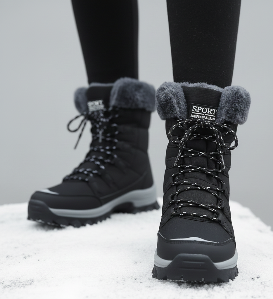 Nordica WarmteLaarzen – gevoerde dames winterlaarzen met antislipzool