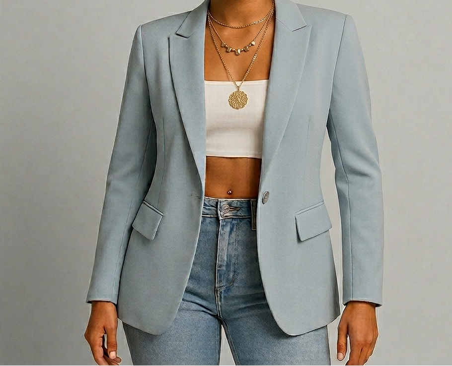 Valerique Getailleerde Dames Blazer met Tijdloos Design
