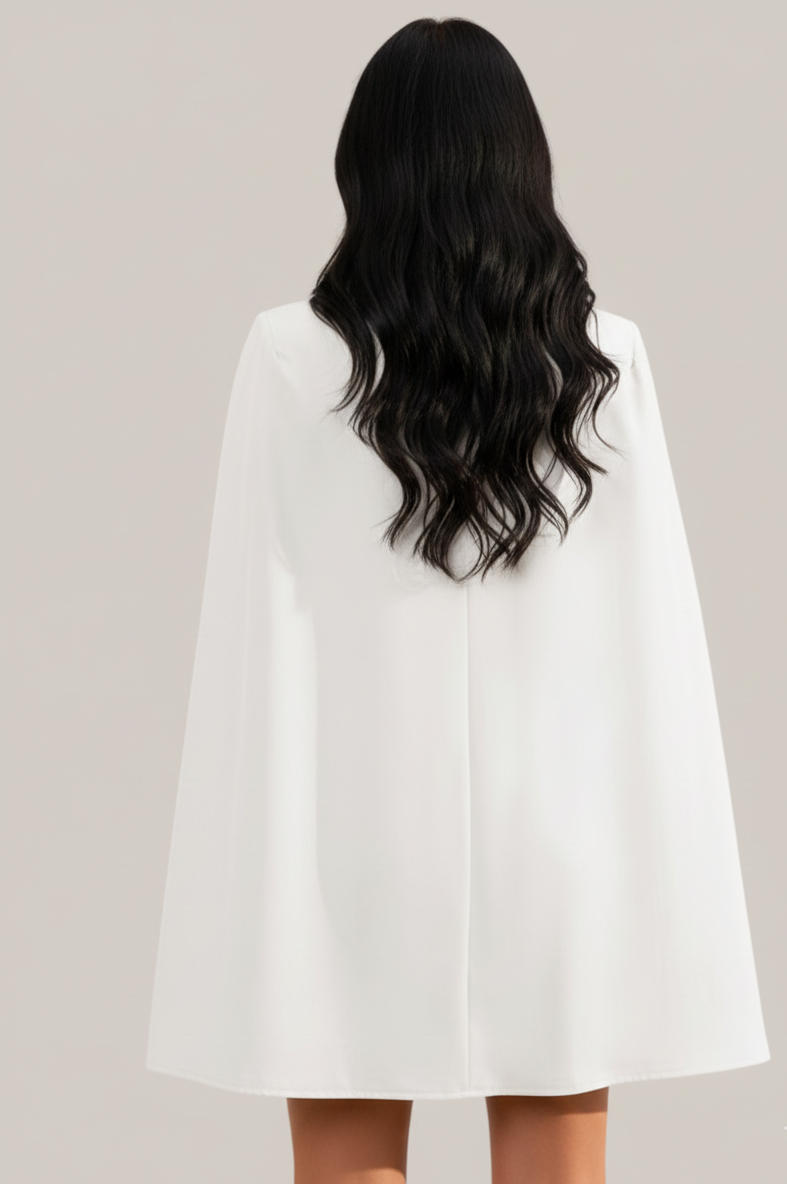 Goudaccent Cape Blazerjurk Dames – Elegante Statement Jurk