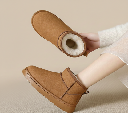 Hazel Warmgevoerde Enkellaarsjes van Leer – Waterdicht en Comfortabel